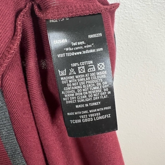 Ted Baker Longfiz Striped Ribstart Polo Size 6 - Picture 8 of 10